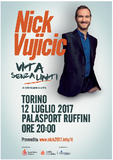 Immagine: Nick Vujicic - 12 luglio al PalaRuffini di Torino