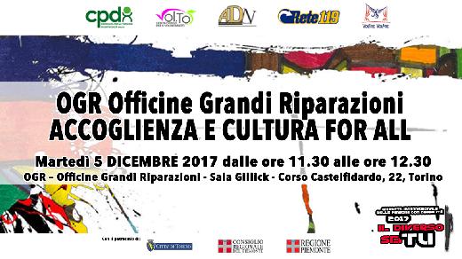 Immagine: OGR: Accoglienza e Cultura For All